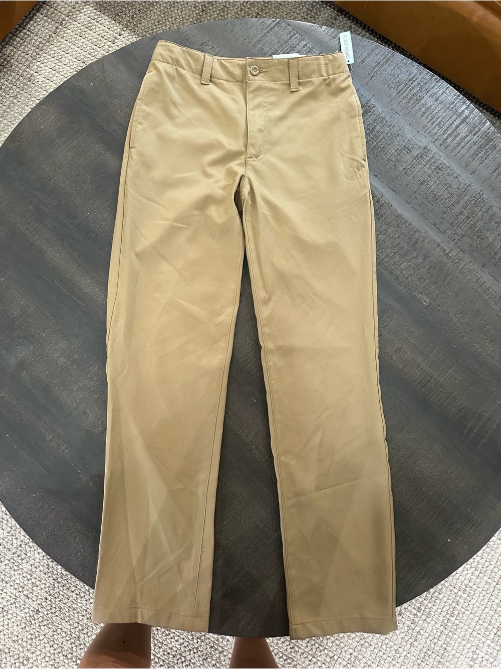 Class Club Men's Straight-Leg Tan Chino Pants